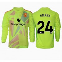 Fotballdrakt Herre Manchester United Andre Onana #24 Keeper Bortedrakt 2024-25 Langermet